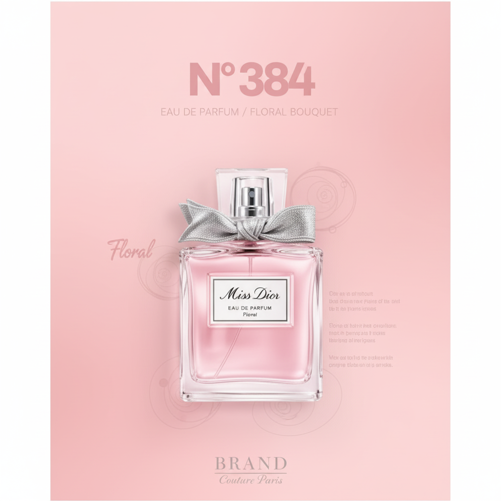 Perfume Miss Dior fundo rosa